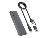 Akcesoria do dysków ICY BOX Obudowa dysku SSD RGB M.2 SATA/NVMe USB 3.2 Gen 2 Type-C IB-1826MCL-CU3